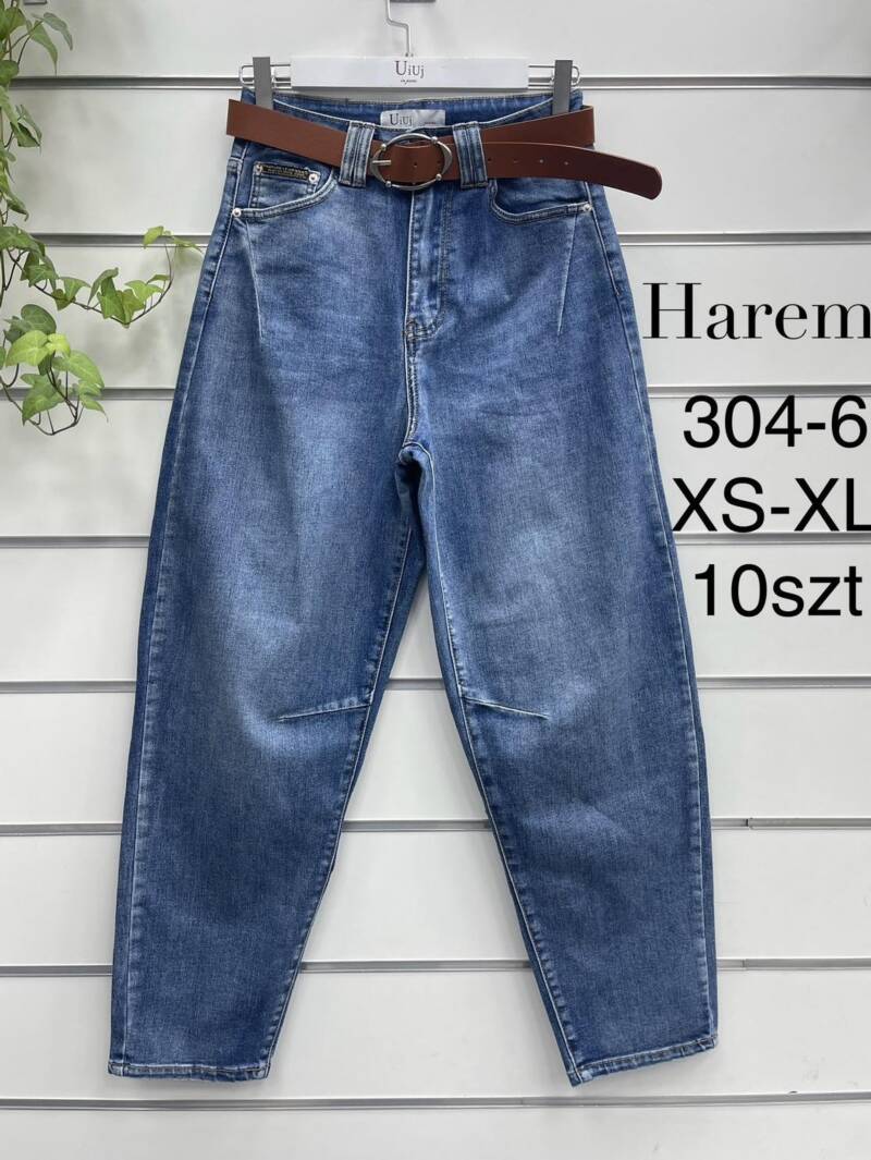 Spodnie damskie jeansy Roz XS-XL, 1 Kolor Paczka 10 szt